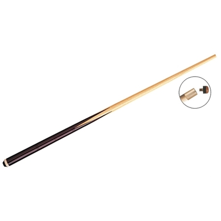 Queue billard standard 133 cm 1pc - virole laiton & embout vissé 11mm - Q114