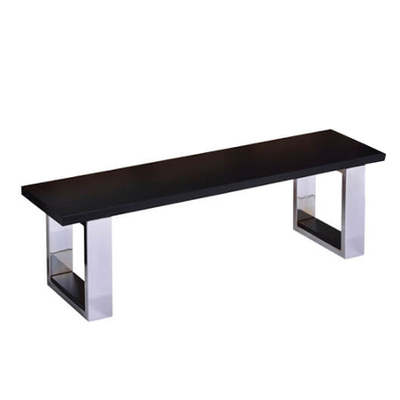 Banc en métal Noir Assise Bois - BANB67N