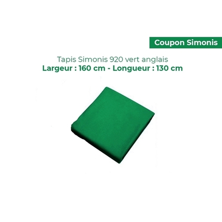 Coupon de Tapis Simonis 920 Vert Anglais - 160 cm x 130 cm - CW589V1.3