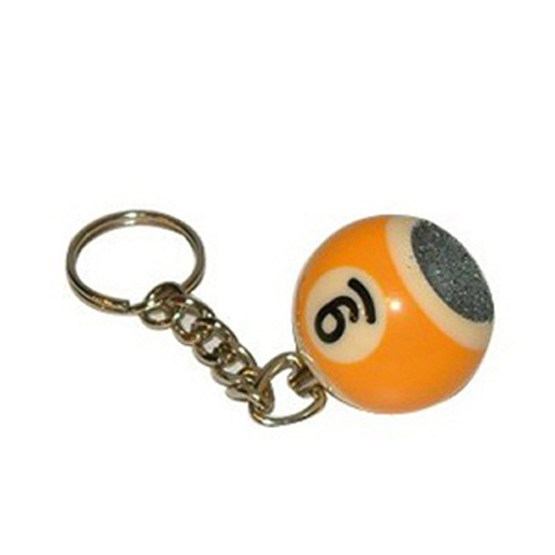 Porte-clefs boule abrasif n° 9 de couleur jaune - A373