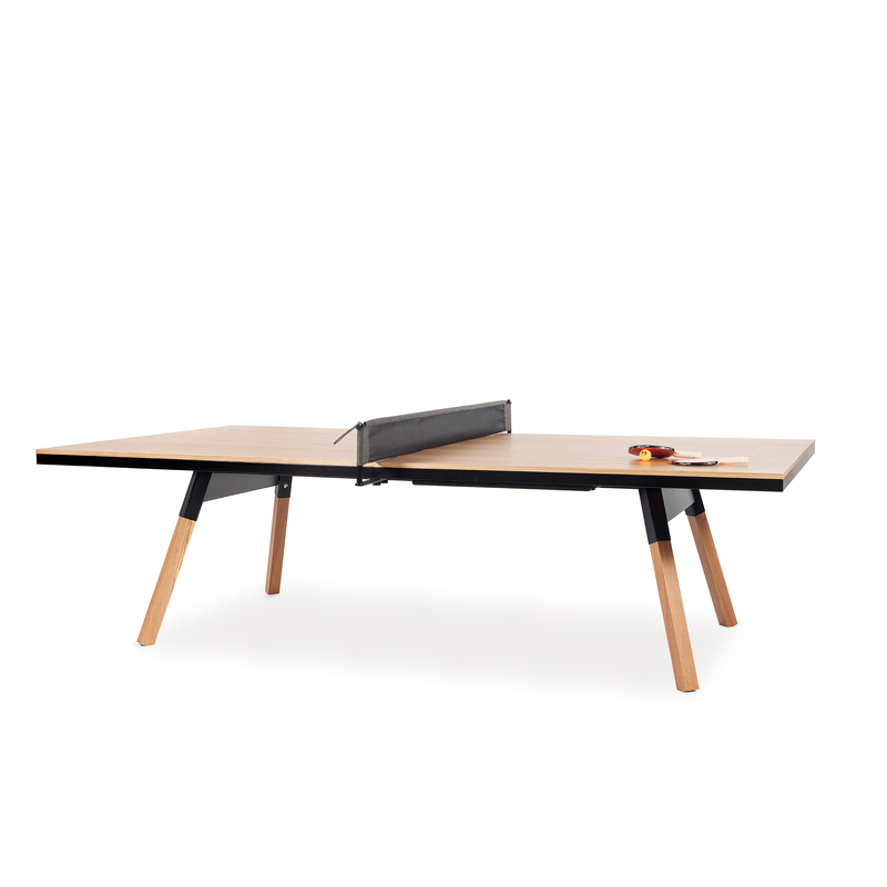 Table de Ping Pong You and Me Standard Convertible Chêne Clair et Noir - TPC274N