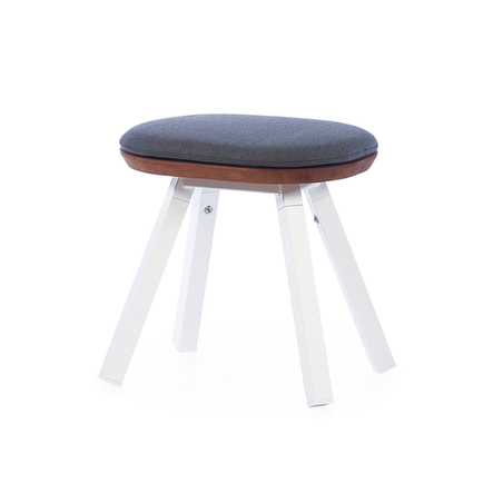 Tabouret You and Me Blanc & Iroko 50 - BYM50BI