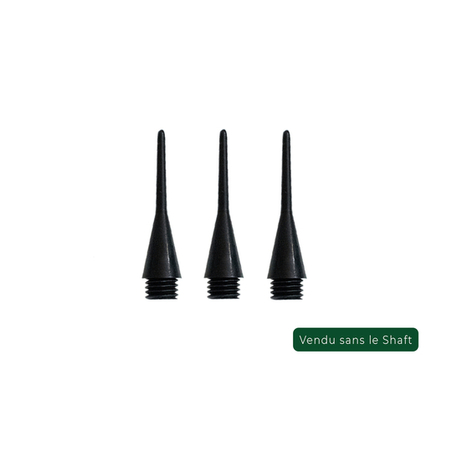 lot  de 30 Pointes Soft 1/4 gros pas de vis Cone longue noire - D1644