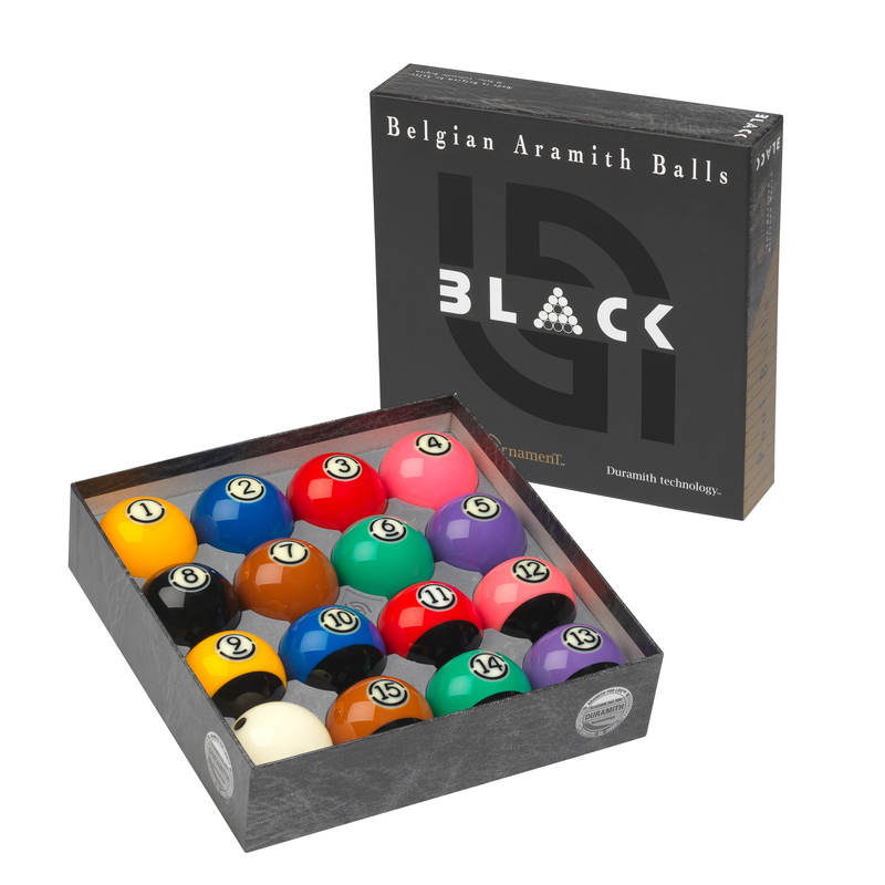 Billes de billard Américaines Tournament TV BLACK Aramith 57,2 mm - A125TVB