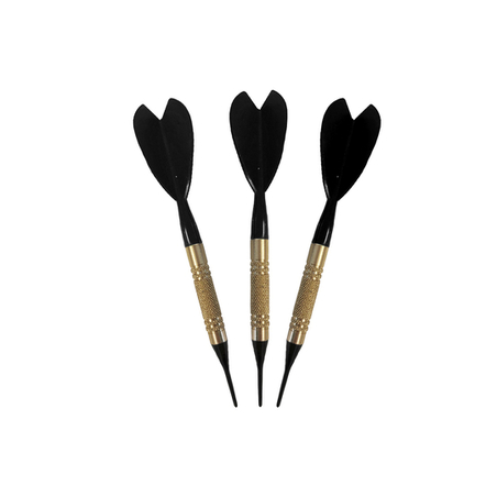 Set de 3 Fléchettes standard pointe soft Noire - D1152N