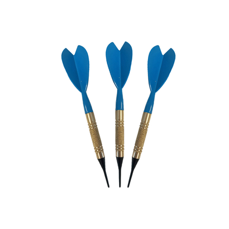 Set de 3 Fléchettes standard pointe soft Bleu - D1152B