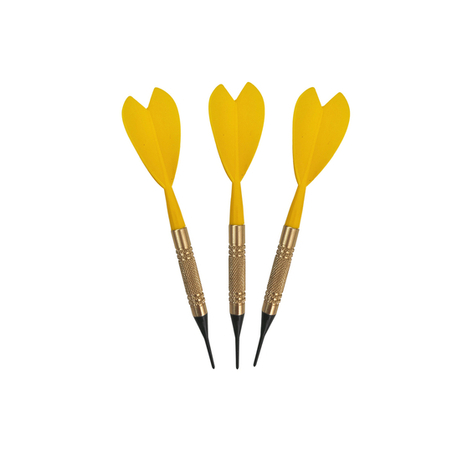 Set de 3 Fléchettes standard pointe soft Jaune - D1152J