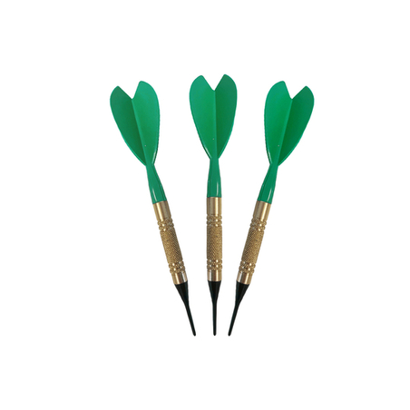 Set de 3 Fléchettes standard pointe soft Verte - D1152V