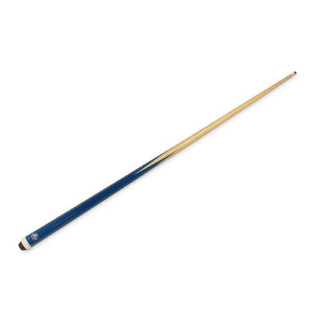 Queue billard standard Kudos Bleue 135 cm 1pc - Virole Laiton & Embout vissé 11mm - QFC117