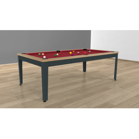 Billard Easy 210 Chêne bicolore anthracite pool Anglais - BEB210