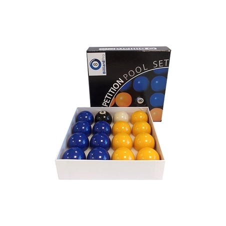 Billes Pool Jaune & Bleu Standard 50,8 mm - A111C