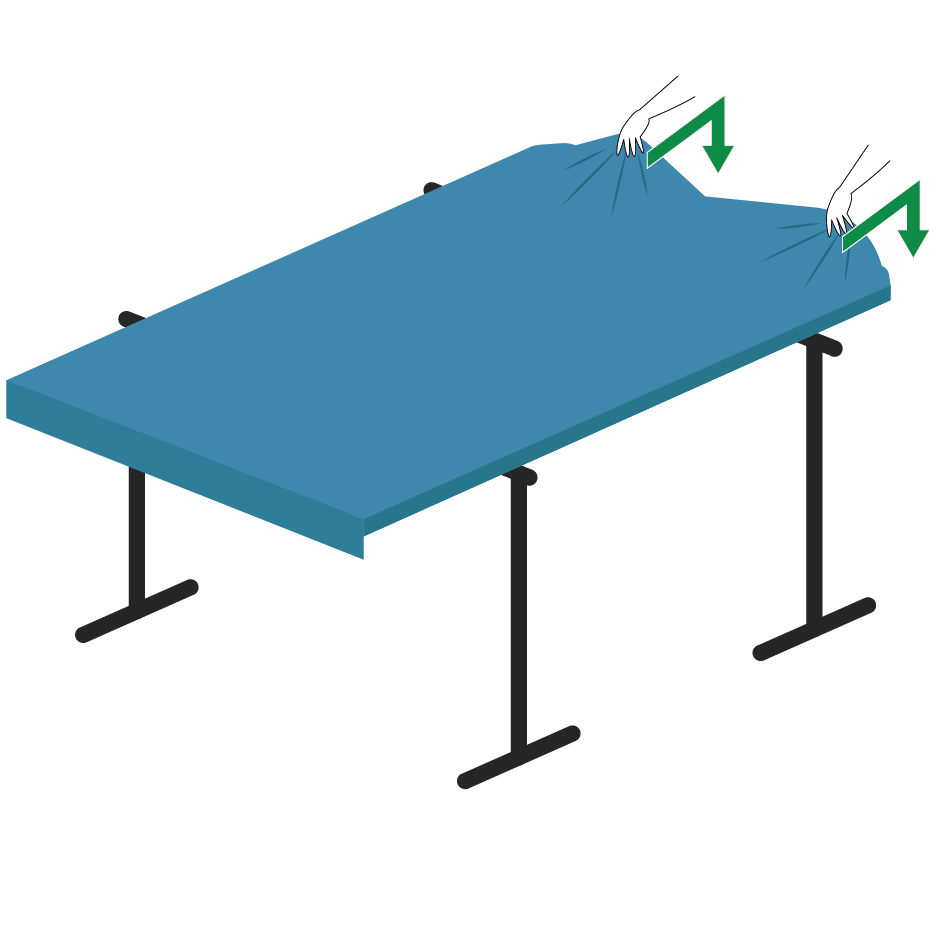 Coller le tapis de l'autre côté