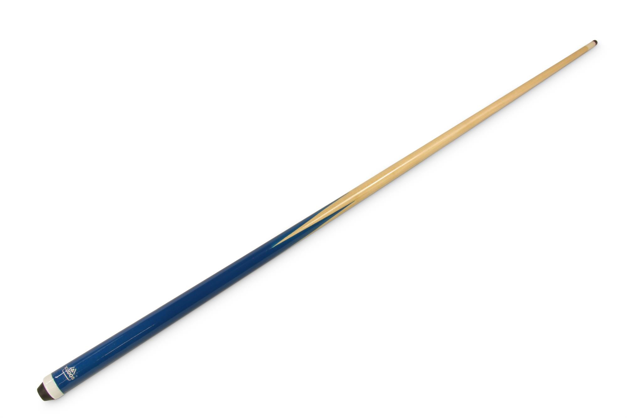 Queue billard standard Kudos Bleue 135 cm 1pc - Virole Laiton & Embout vissé 11mm