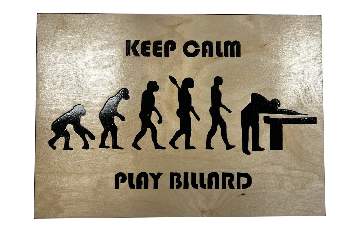 Tableau KEEP CALM PLAY BILLARD