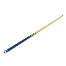 Queue billard standard Kudos Bleue 135 cm 1pc - Virole Laiton & Embout vissé 11mm