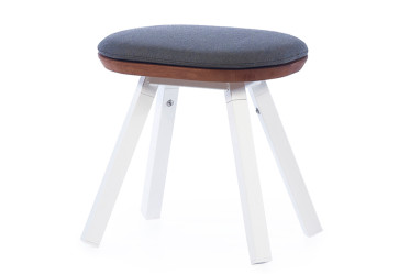 Tabouret You and Me Blanc-Iroko 50